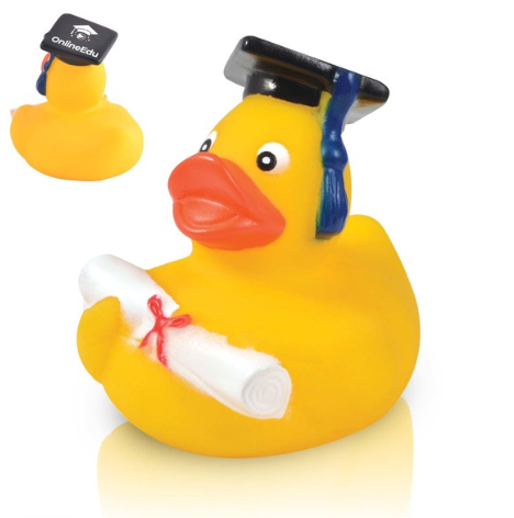 Graduate PVC Bath Duck | Bath Ducks | Custom Merchandise | Merchandise | Customised Gifts NZ | Corporate Gifts | Promotional Products NZ | Branded merchandise NZ | Branded Merch | Personalised Merchandise | Custom Promotional Products | Promotional Merch