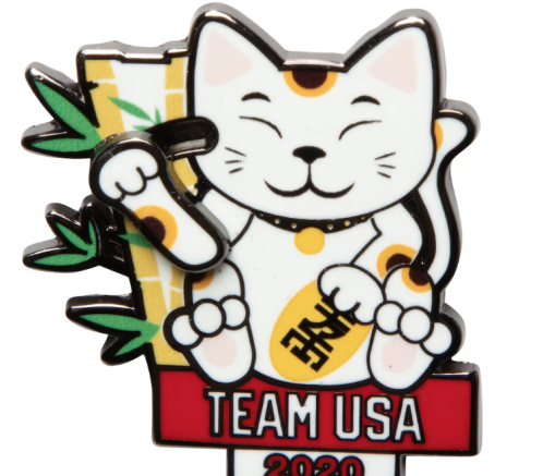Team USA Lucky Cat Pin v2