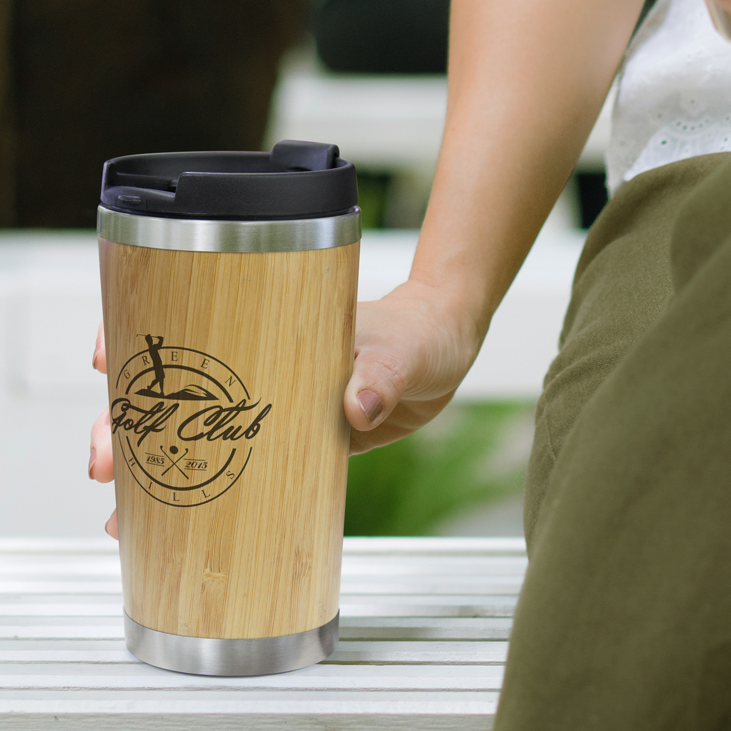 branded merchandise wood tumbler