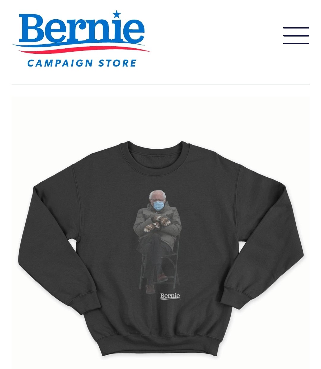 Bernie sanders meme sweat shirt withers and co2