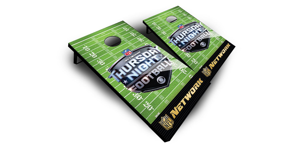 tailgate white branded merchandise outdoor game