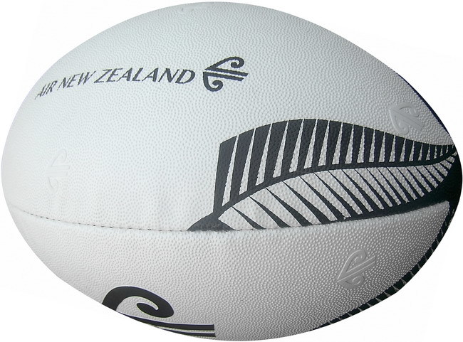 Embossed and printed rugby balls withers and co2