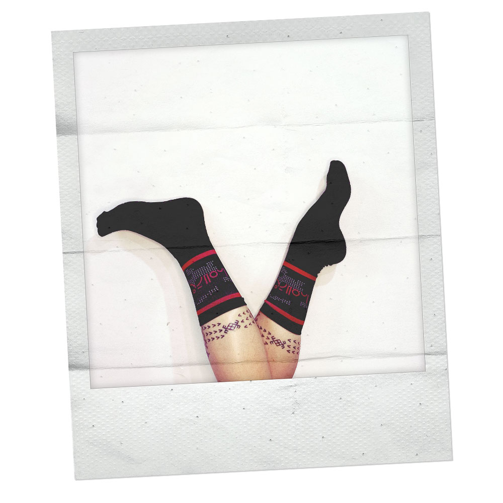 Hollie Smith Socks Black polaroid 1