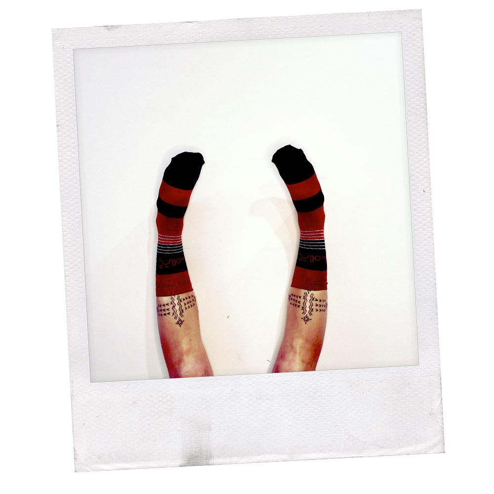Hollie Smith Socks Pink polaroid 1