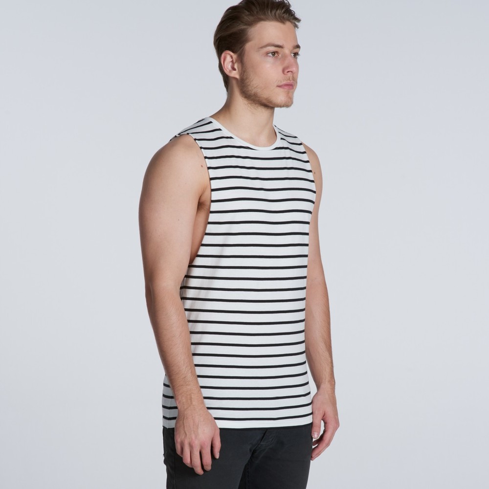 AS Colour Barnard Stripe Tank | Singlet Printing | Custom Printed Singlets