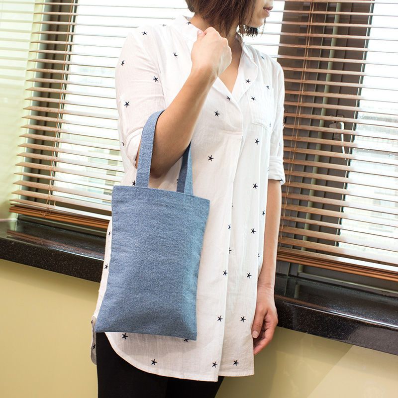 Handy Denim Shopping Bag