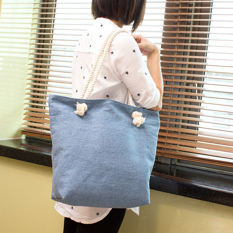 Denim Rope Shoulder Bag