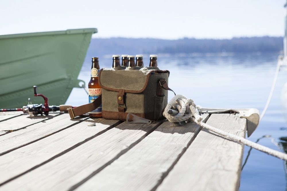 Beer Caddy – Khaki/Brown | Corporate Gifts NZ | Customised Gifts NZ