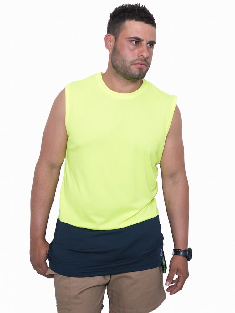 Hi Vis Yellow Drop Tail Tank | Withers & Co. | Promotional Products NZ