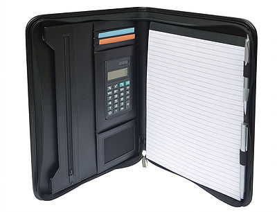 WINDSOR A4 ZIP COMPENDIUM w/ CALCULATOR | Promotional Products NZ | Withers & Co.