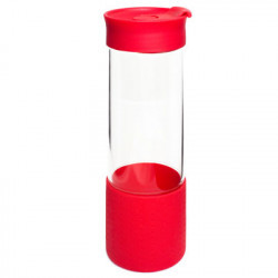 QUEST GLASS DRINK BOTTLE - RED