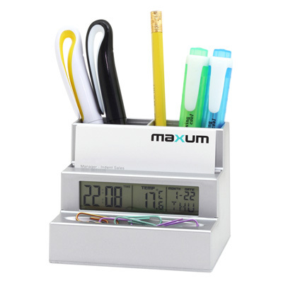 DIGI DESK CADDY- SILVER_Promotional_Products_NZ_Withers & Co