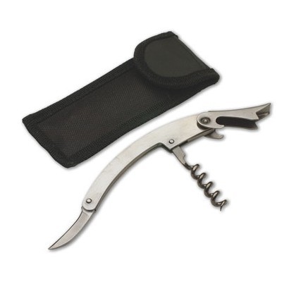 Stainless Steel Waiters Knife - Nylon Pouch | Personalised Pocket Knife NZ | Personalised Torch