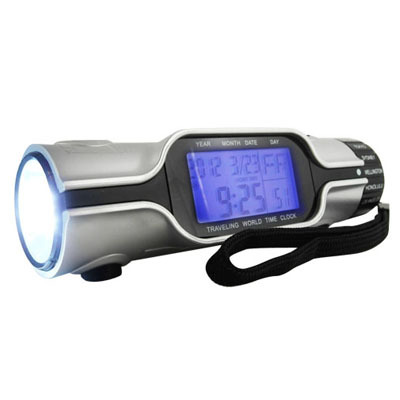 TRAVEL WORLD TIME CLOCK TORCH | Promotional Products NZ | Withers & Co