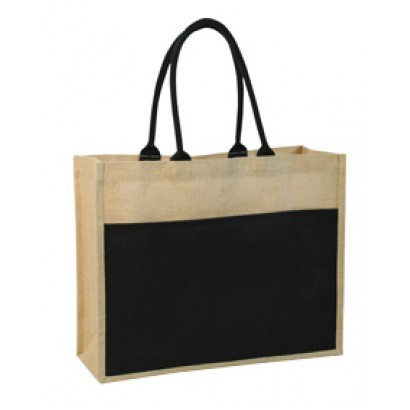 CONTRAST ECO JUTE BAG | Promotional Products NZ | Withers & Co