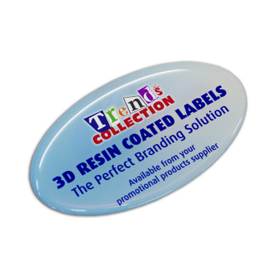 Resin Coated Labels 74 x 43mm Oval