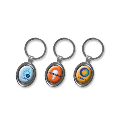 Oval Metal Key Ring