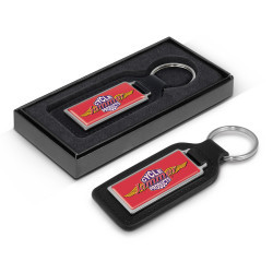 Baron Rectangular Leather Key Ring