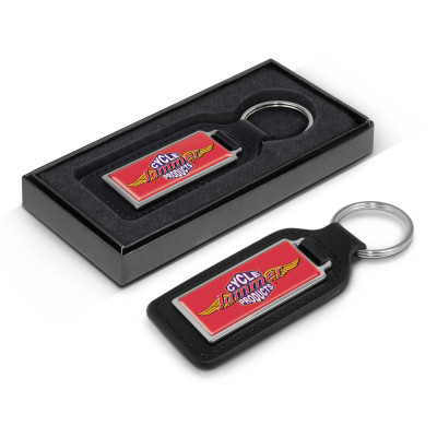 Baron Rectangular Leather Key Ring