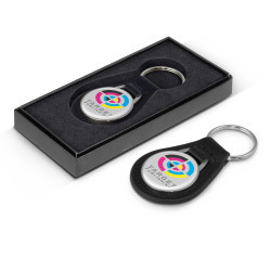 Baron Round Leather Key Ring