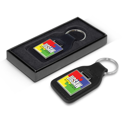 Baron Square Leather Key Ring
