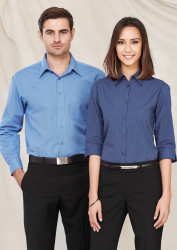 Mens Micro Check Long Sleeve Shirt