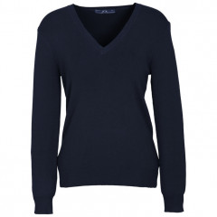 Womens V-Neck Knit Pullover