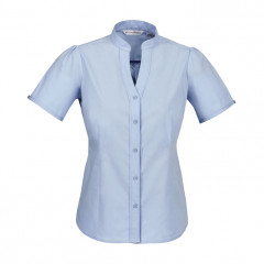 Ladies Chevron Stand Collar Shirt