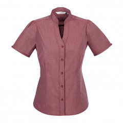 Ladies Chevron Stand Collar Shirt