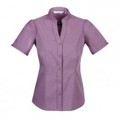 Ladies Chevron Stand Collar Shirt