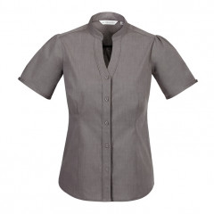 Ladies Chevron Stand Collar Shirt