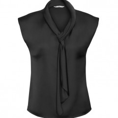 Ladies Shimmer Tie Neck Top