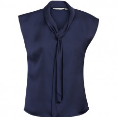 Ladies Shimmer Tie Neck Top