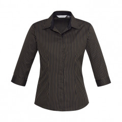 Ladies Reno Stripe 3/4 Sleeve Shirt