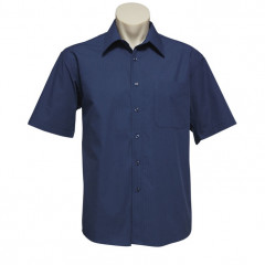 Mens Micro Check Short Sleeve Shirt