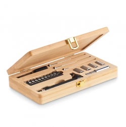 21 pieces tool set in Bamboo Case