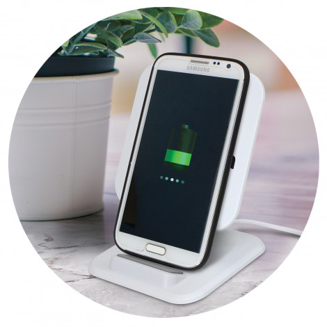 Phaser Wireless Charging Stand - Square | Custom Portable Charger | Promotional Power Banks