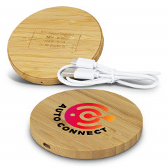 Vita Bamboo Wireless Charger - Round