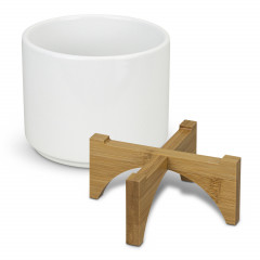 Planter with Bamboo Base