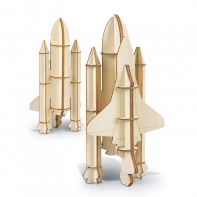 BRANDCRAFT Rocket Ship Wooden Model 