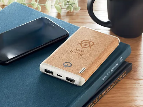 Ralia Cork/Wheat Straw Wireless Charger and Power Bank