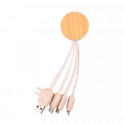 Sprite Round Bamboo Charging Cable