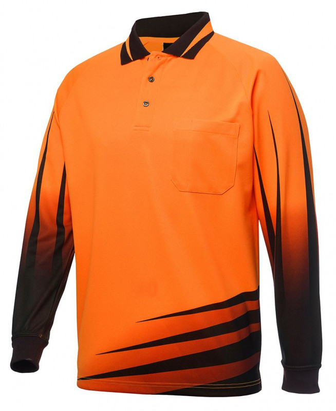 Hi Vis L/S Rippa Sub Polo | Withers and Co | Hi Vis Apparel 