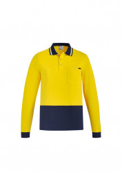 Mens Hi Vis Cotton L/S Polo