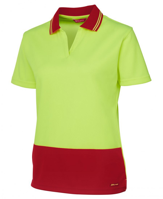 Hi Vis Ladies S/S Non Button Polo | Withers and Co | Hi Vis Apparel