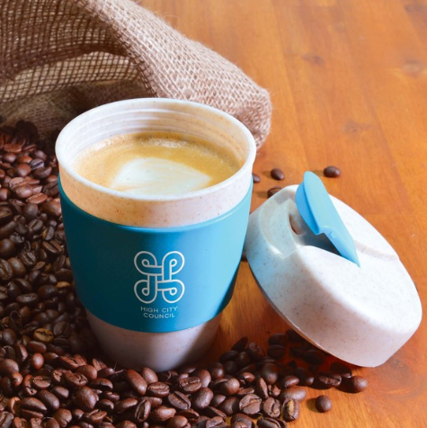 Kick Eco Coffee Cup / Silicone Band | Personalised Cup | Reusable Coffee Cup | Custom Merchandise | Merchandise | Customised Gifts NZ | Corporate Gifts | Promotional Products NZ | Branded merchandise NZ | Branded Merch | Personalised Merchandise | 