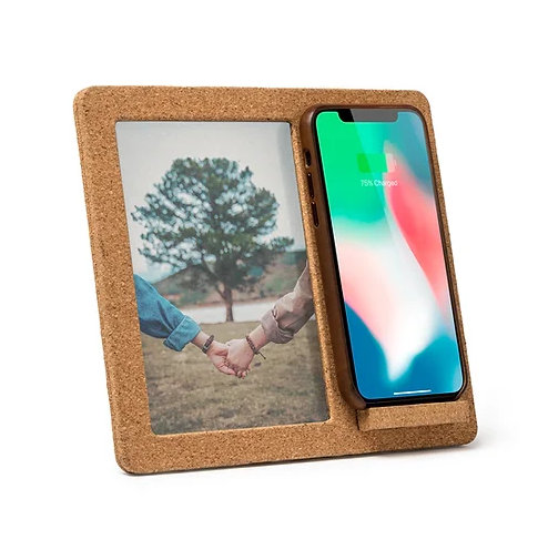 Cork Wireless Charger with photo Frame