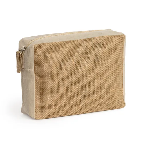 Arona Toilet Bag in Cotton and Jute