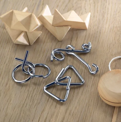 Set of 3 Metal Brain Teasers