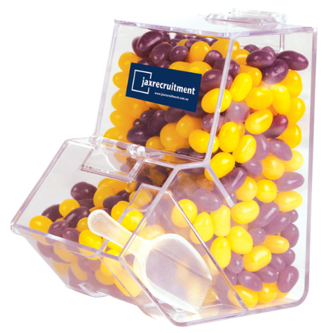 Corporate Colour Mini Jelly Beans in Dispenser